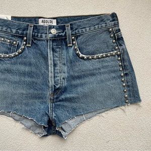 AGOLDE Parker short studded marble